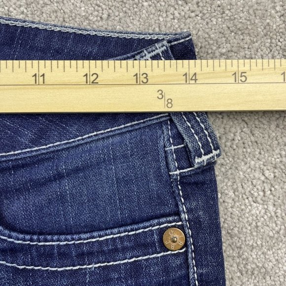 VTG True Religion Becky Low Rise Bootcut Jeans Women's Sz 27 Dark Wash Denim Y2K - Picture 13 of 16